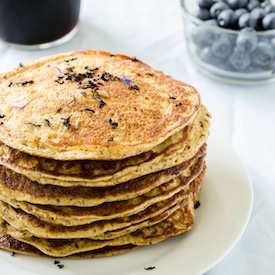 Earl Grey Blueberry Pancakes (GF) - Recipe photo by cookingalamel