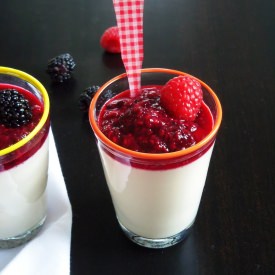 Panna Cotta with Fresh Berry Sauce - Recipe photo by simplyromanesco