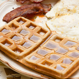 Dairy-Free Banana Nut Waffles - Recipe photo by rakeandmake