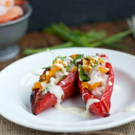 Shrimp Stuffed Sweet Peppers - Recipe photo by claireg