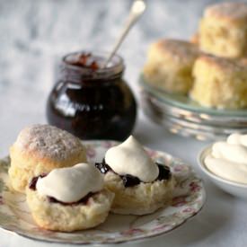 White Chocolate Passionfruit Scones - Recipe photo by simmerandboyle