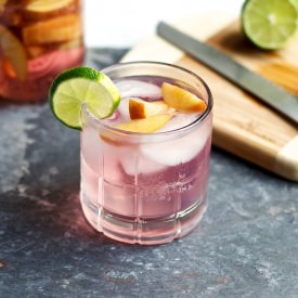 Peach Infused Gin & Tonic - Recipe photo by newsouthfoodco