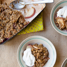 White Peach Crisp - Recipe photo by jchongstudio