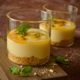 Eggless Passion Fruit Pudding - Recipe photo by Kurryleaves