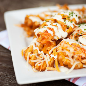 Buffalo Chicken Waffle Fries - Recipe photo by Karly