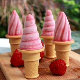 Strawberry Frozen Yogurt Pops - Recipe photo by Gosia_KiddieFoodies