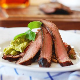 Maple Bourbon Flank Steak - Recipe photo by asunshinyday