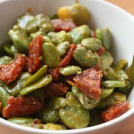 Habas con Chorizo - Recipe photo by Lois B