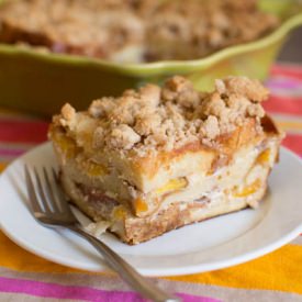 Baked French Toast with Peaches - Recipe photo by LickMySpoon