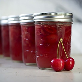 Boozy Cherry Jam - Recipe photo by stephchows