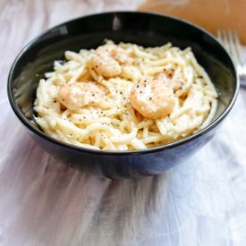 Light Shrimp Alfredo Pasta - Recipe photo by PumpkinBits