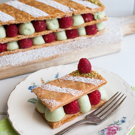 Pistachio Raspberry Napoleon - Recipe photo by sweet-treats-baking