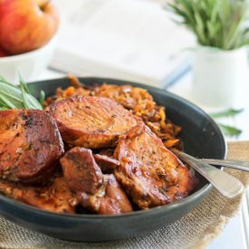 Braised Pork Chops and Cabbage - Recipe photo by The Healthy Foodie