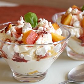 Peach Melba Eton Mess - Recipe photo by Becca @ Easy Cheesy Vegetarian