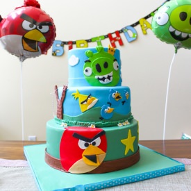 Angry Birds Birthday Cake - Recipe photo by the little epicurean