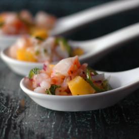 Shrimp Ceviche with Mint & Mango - Recipe photo by alocalchoice