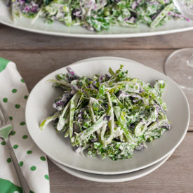 Snap Pea Slaw Cashew Dressing - Recipe photo by 80Twenty