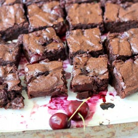Roasted Cherry Brownies - Recipe photo by bakerita