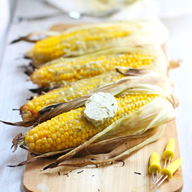 Grilled Corn with Za'atar Butter - Recipe photo by busyinbrooklyn