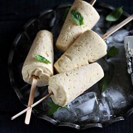 Peach Mango Low Fat Ice Cream - Recipe photo by vindee