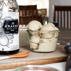 Spiced Rum Banana Ice Cream - Recipe photo by offbeatandinspiredblog