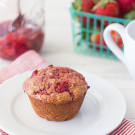 Maple Roasted Strawberry Muffins - Recipe photo by brighteyedbaker