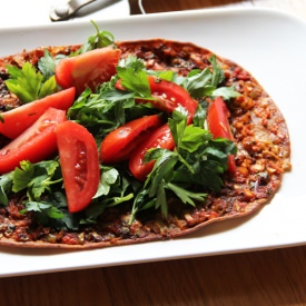 Turkish Lahmacun Pizza - Recipe photo by thegreatist