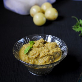 Amla Mint Coriander Chutney - Recipe photo by indiancurrytrail