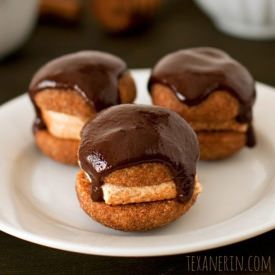 Healthier S'mores Cookie Sandwiches - Recipe photo by texanerin