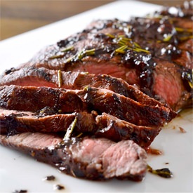 Balsamic Rosemary Flat Iron Steak - Recipe photo by LifesAmbrosia