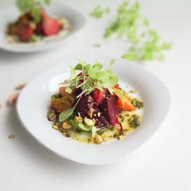 Charred Rainbow Beet Salad - Recipe photo by sundaymorning bananapancakes