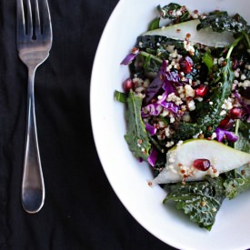 Quinoa Kale Pomegranate Salad - Recipe photo by chowvida