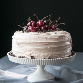 Cherry Chocolate Cake - Recipe photo by hungryrabbitnyc