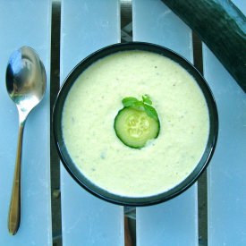 Cold Cucumber Soup - Recipe photo by Swiss MIss in the Kitchen