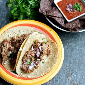Braised Pork Tacos - Recipe photo by newsouthfoodco