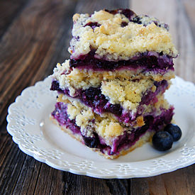 Blueberry Crumb Bars - Recipe photo by Unruly Bliss