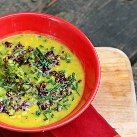 Bengali Red Lentils with Broccoli - Recipe photo by Cooking in Westchester