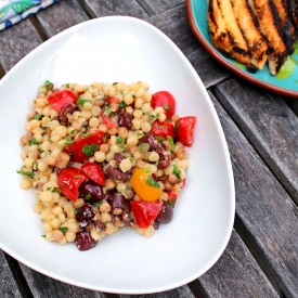 Fregola Sarda Pasta with Olives - Recipe photo by cfaust