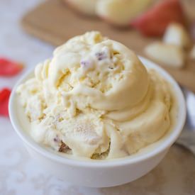 White Peach + Rosewater Gelato - Recipe photo by thecozyapron