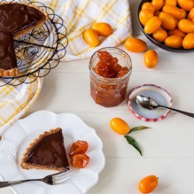 Almond, Chocolate & Cumquat Tart - Recipe photo by delicieux