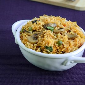 Mushroom Pea Biryani - Recipe photo by Sangeetha
