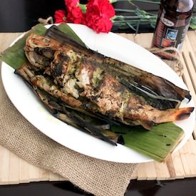 Grilled Snapper in Banana Leaves - Recipe photo by torviewtoronto