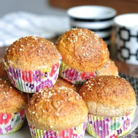 Sunflower Anise Sourdough Muffins - Recipe photo by bitter baker