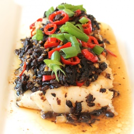 Steamed Cod & Black Beans & Chilli - Recipe photo by PopandWok