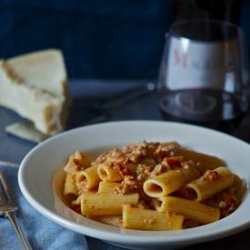 Rigatoni with Sausage Sauce - Recipe photo by ManyKitchens.com