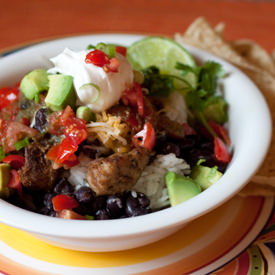 Pork Carnitas Burrito Bowls - Recipe photo by PressureCookingToday
