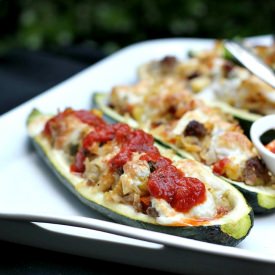 Zucchini Boats with Sausage & Rice - Recipe photo by ldh