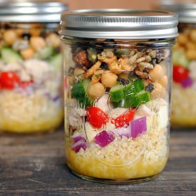 Chopped Salad Jars with Vinaigrette - Recipe photo by foxeslovelemons