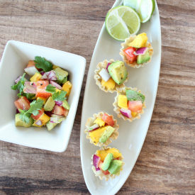 Mango Avocado Fillo Baskets - Recipe photo by Whitney Bond