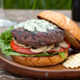 Cabernet Burger Blue Cheese - Recipe photo by chewoutloud
